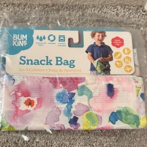 Bumkins Floral Snack Bag - Pink, Blue, Green